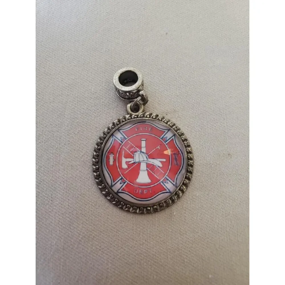 Fireman's Fire Dept Maltese Cross Charm fire charm